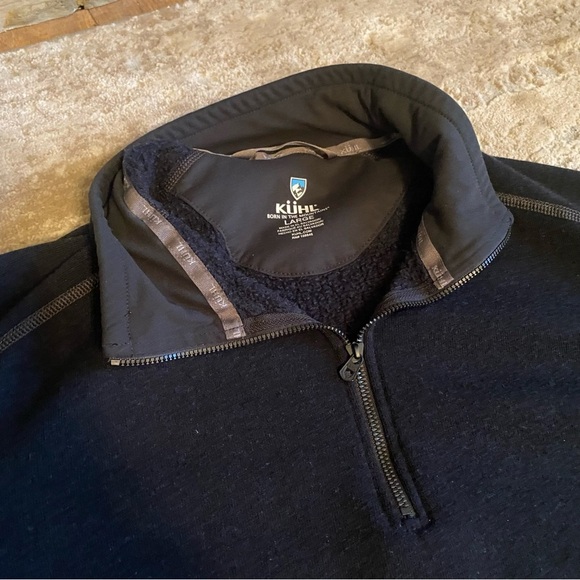 Kuhl Revel Pullover Sweater Sweatshirt Technical Knit Fleece Lined 1/4 Zip: L - Picture 3 of 10